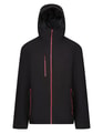 Heren Jas Waterproof Regatta TRA253 zwart-rood